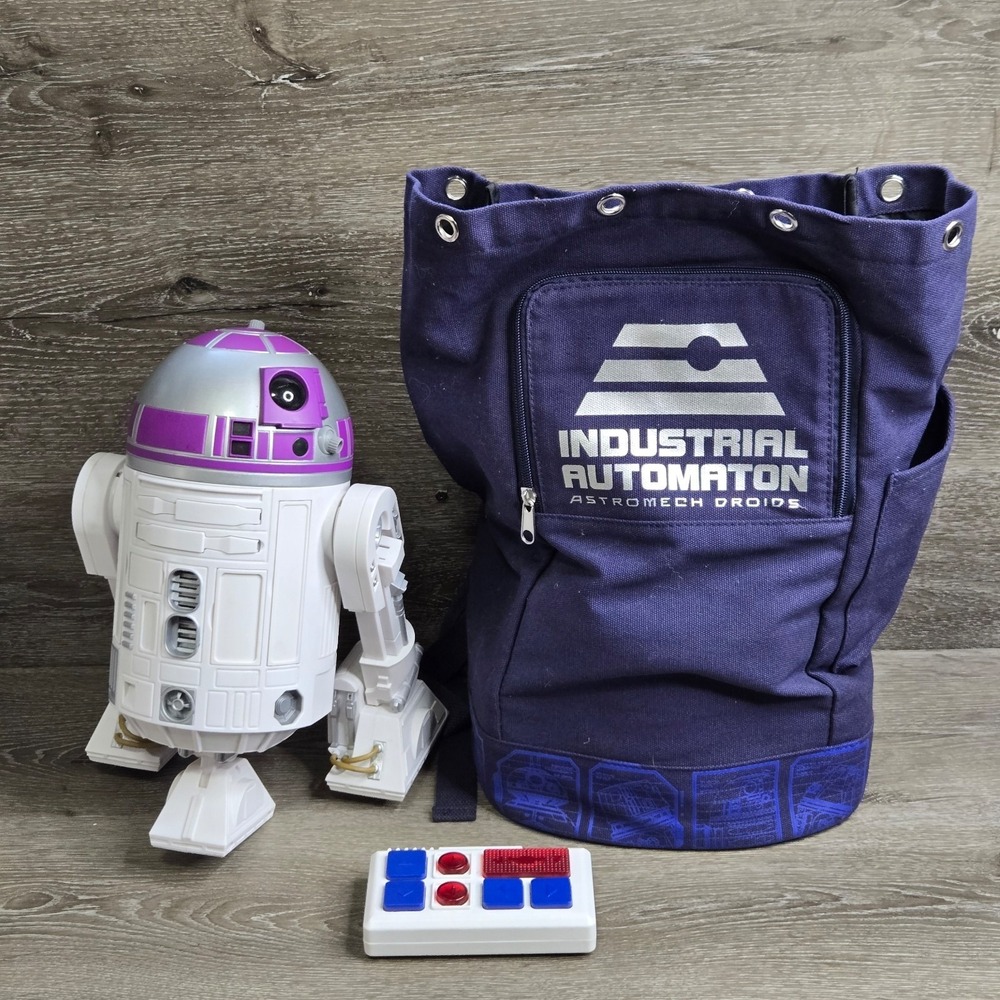 Disney Star Wars R2 Unit Purple White Droid Depot Tested w/ Remote & Bag - Picture 1 of 17